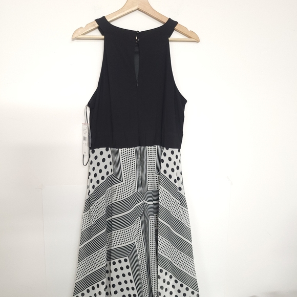 NWTStudio One New york Versatile Women's Sleeveless   Dots fit and flare size 12 - Picture 11 of 16